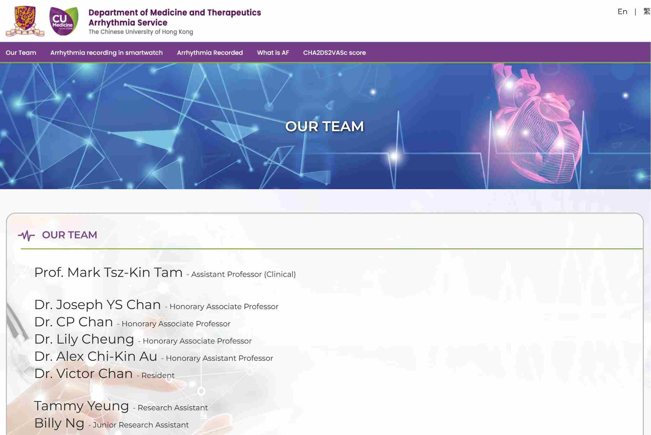 Department of Medicine and Therapeutics. Arrhythmia Service. The Chinese University of Hong Kong