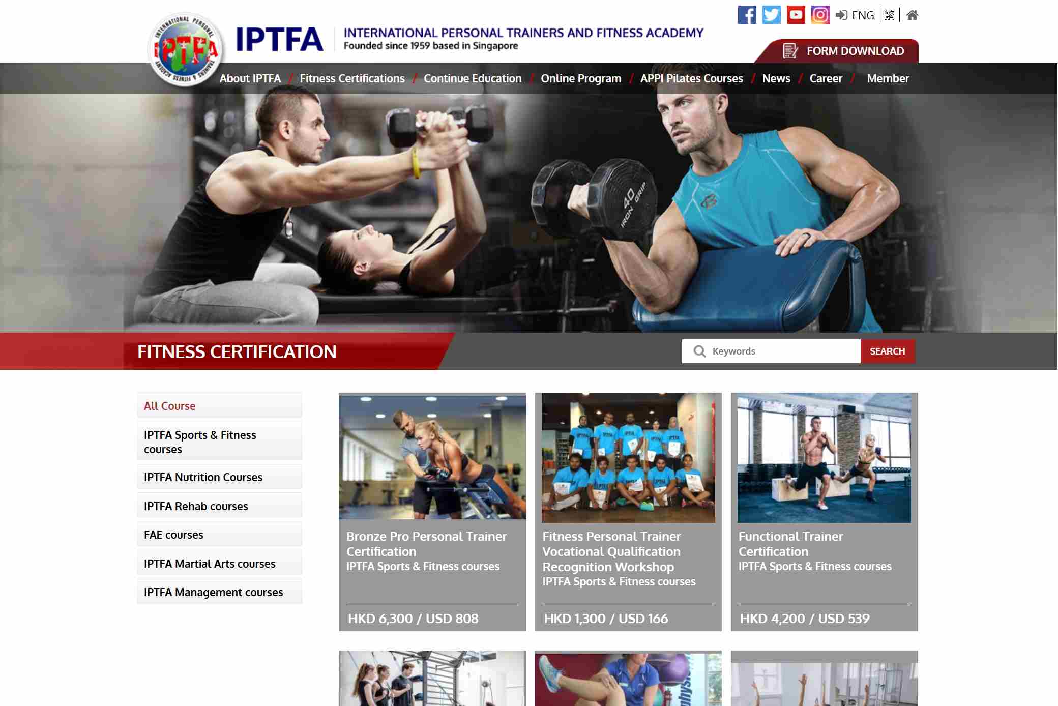 INTERNATIONAL PERSONAL TRAINERS AND FITNESS ACADEMY